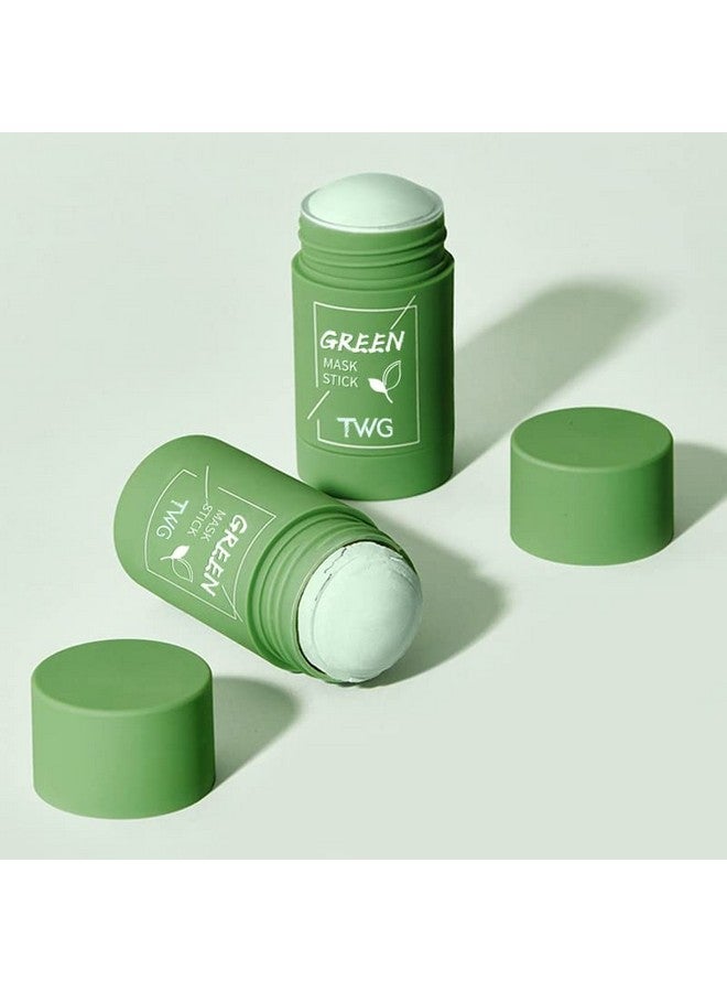 SULLMAR Girl Green Tea Solid Mask Deep Cleaning Mud Mask Stick Oil Control Antiacne Eggplant Masks Purifying Clay Stick Mask Skin Care (Green Tea) - Image 5