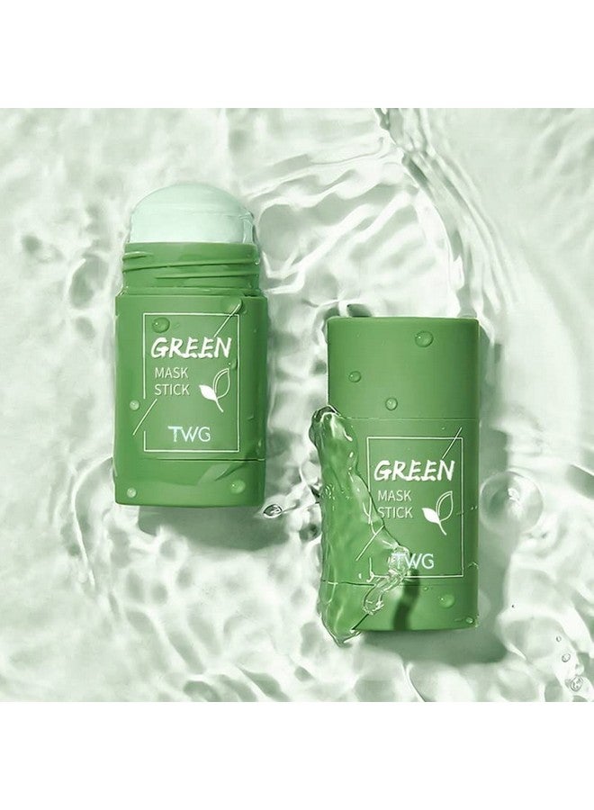 SULLMAR Girl Green Tea Solid Mask Deep Cleaning Mud Mask Stick Oil Control Antiacne Eggplant Masks Purifying Clay Stick Mask Skin Care (Green Tea) - Image 4