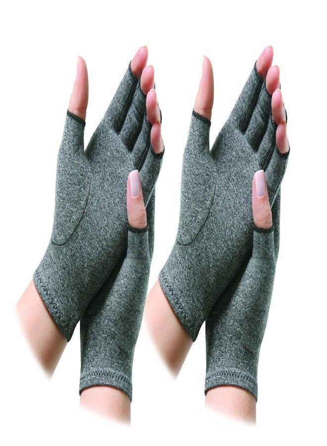 JOINTCOMFO Sira JointComfo Cotton with Copper Support Compression Pain Relief Open Finger Hand Gloves for Women and Men (2 Pairs, Small) - Image 3