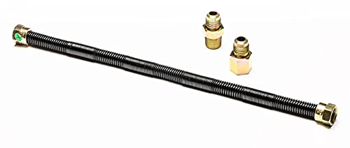 Dreffco Dreffco 36 x 12 High Capacity Gas Flex Line  Premium Quality Black NonWhistle Fire Pit Fireplace Dryer Gas Line  Perfect Gas Line for NG or LP Fire Pits  Versatile Usage  Easy Installation 