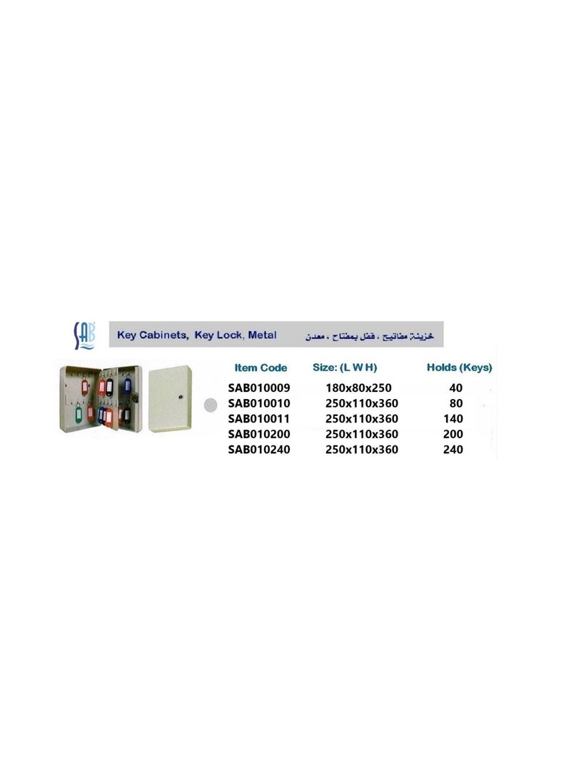 SAB - Key Cabinet with Lock - 40 Keys - Image 3