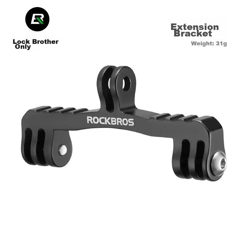 ROCKBROS Bicycle Light Extension Bracket, Handlebar Extension, Front Light Mount, Sports Camera Mounting Bracket Accessories - Image 1