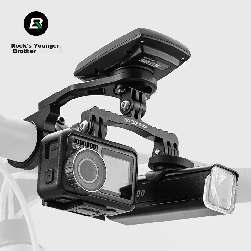 ROCKBROS Bicycle Light Extension Bracket, Handlebar Extension, Front Light Mount, Sports Camera Mounting Bracket Accessories - Image 2