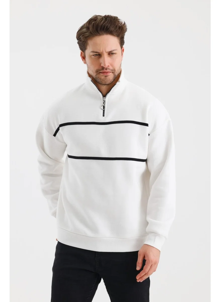 Alexander Gardi Alexandergardi Polar Fleece Lined Stand Collar Zippered Sweatshirt (E24-00172)