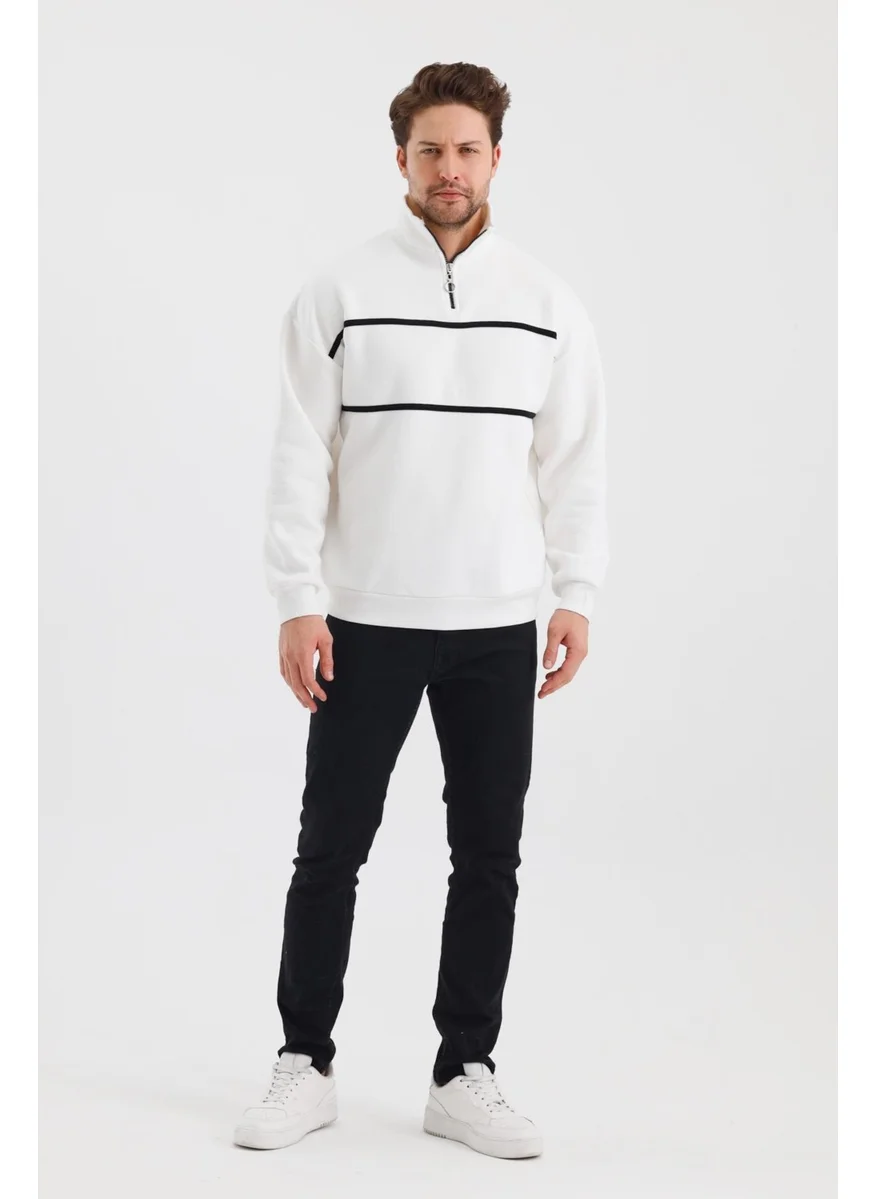 Alexander Gardi Alexandergardi Polar Fleece Lined Stand Collar Zippered Sweatshirt (E24-00172)