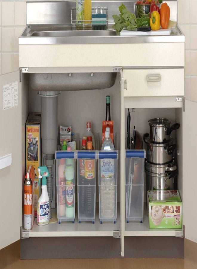 Inomata chemical under the sink stocker casters clear - Image 4