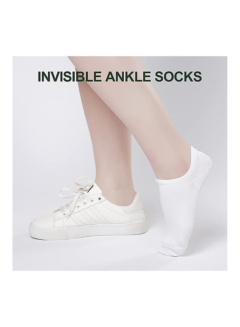 Bamboo Trainer Socks for Womens and Mens No Show Ankle Socks Low Cut Invisible Non Slip Liner Socks Multipack Casual Footies for Sneaker Loafers and Boat Shoes - Image 4