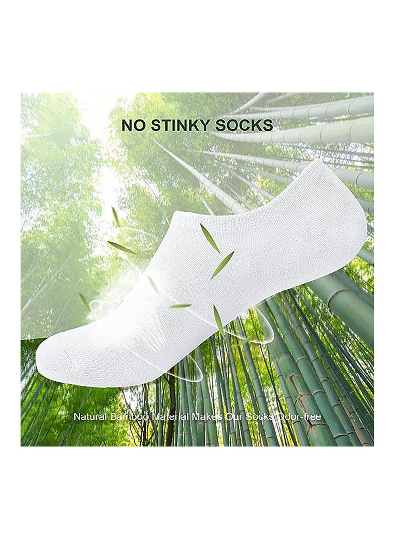 Bamboo Trainer Socks for Womens and Mens No Show Ankle Socks Low Cut Invisible Non Slip Liner Socks Multipack Casual Footies for Sneaker Loafers and Boat Shoes - Image 2