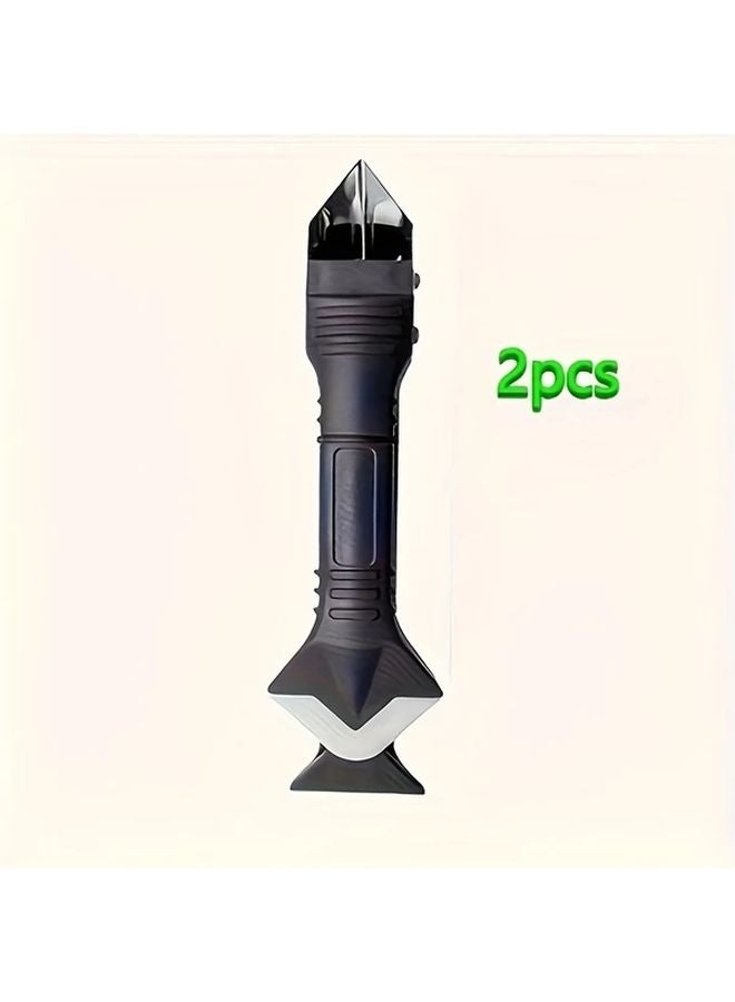 Black Silicone Sealant Kit 3 in 1 with Stainless Steel Tip Scraper Cleaner - Image 1