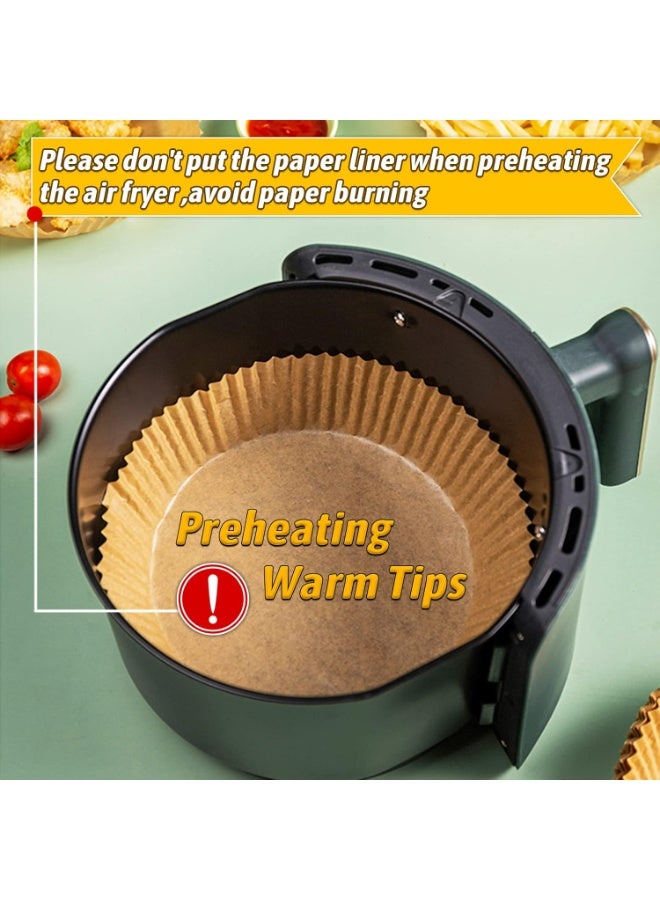 ورق قلي هوائي، 100 قطعة، صحي، ورق غير لاصق للمقالي الكهربائية، شكل دائري، 20 سم، ورق رق للخبز والتحميص والقلي في فرن الميكروويف - Image 5