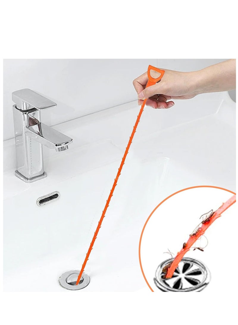 Drain Unblocker and Cleaner Tool Kit - 3-Piece Set with 155cm Double-Ended Pipe Cleaner Brush, 45cm Sink Unblocker Brush, and 50cm Hair Clog Remover for Bathroom, Shower, and Kitchen Drains - Image 2