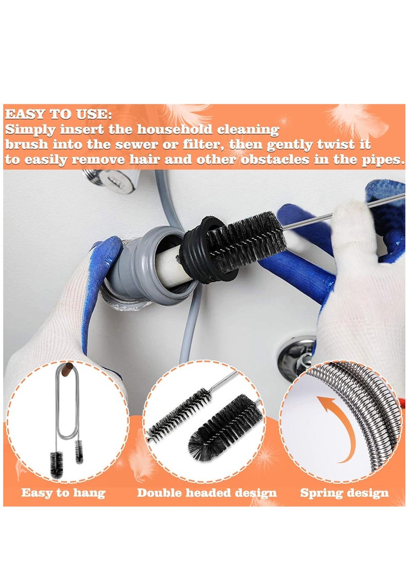 Drain Unblocker and Cleaner Tool Kit - 3-Piece Set with 155cm Double-Ended Pipe Cleaner Brush, 45cm Sink Unblocker Brush, and 50cm Hair Clog Remover for Bathroom, Shower, and Kitchen Drains - Image 5