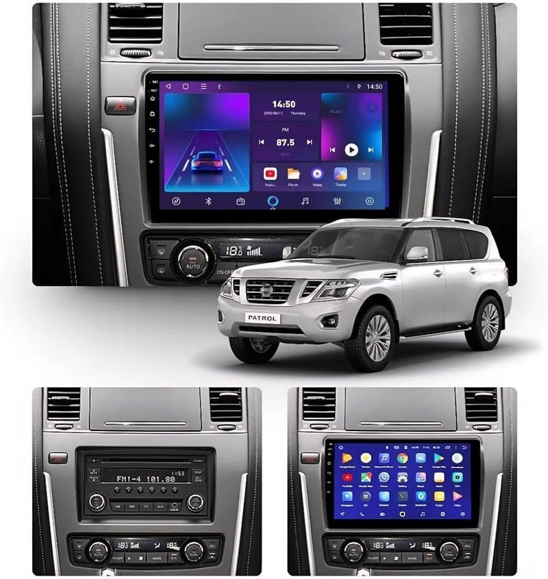 Vierex Nissan Patrol Y62 Android Car Stereo 2013-2019 with Apple CarPlay & Android Auto, Wireless WiFi, DSP, FM/AM, Bluetooth, AHD Camera Included, Fast Interface (2+32GB, 4CORE) - Image 2