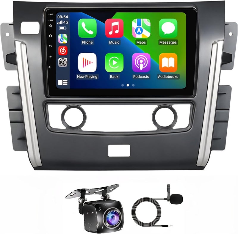 Vierex Nissan Patrol Y62 Android Car Stereo 2013-2019 with Apple CarPlay & Android Auto, Wireless WiFi, DSP, FM/AM, Bluetooth, AHD Camera Included, Fast Interface (2+32GB, 4CORE) - Image 1
