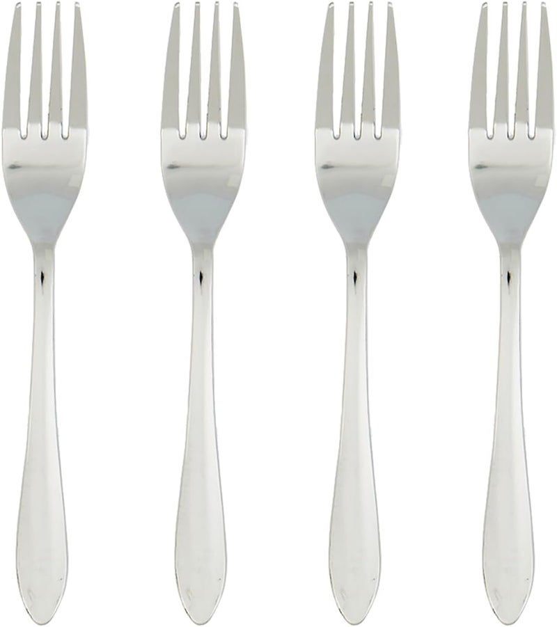 Home Basics Premium 180 Stainless Steel Dinner Fork Set with Polished Mirror Finish by Home Basics  Pack of 4 Ideal for Casual and Formal Dining Experiences - Image 2