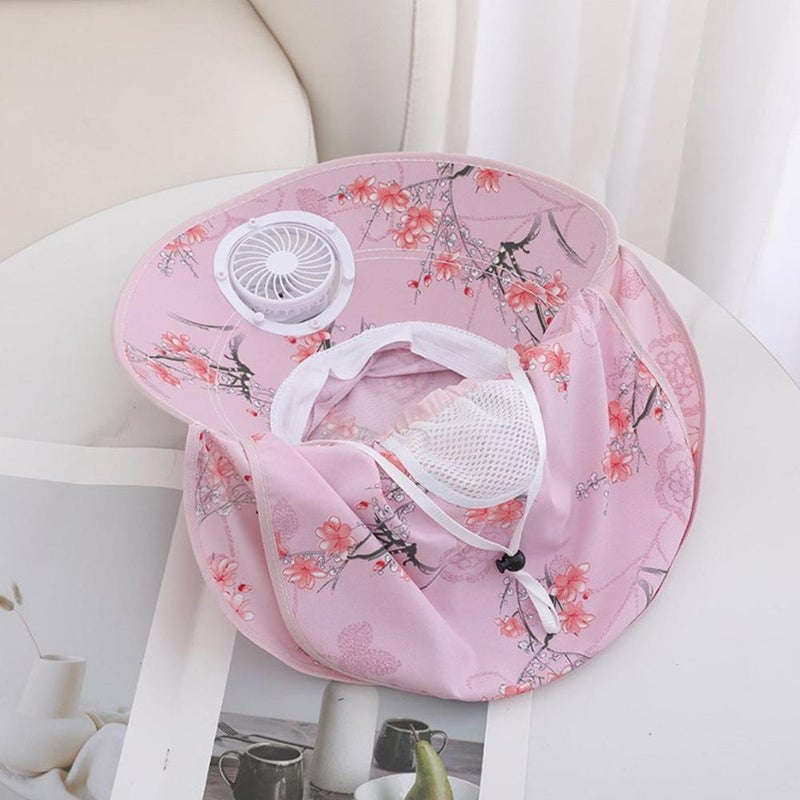 Summer rechargeable digital display fan hat, unisex adult outdoor sunshade, UV protection, tea picking, construction site - Image 5