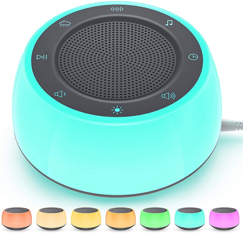White Noise Machine for Sleeping Baby Adults Kids, Sound Machine with Night Light, 16 Soothing Sounds for Sleeping, Plug in, Noise Maker for Bedroom Home - Image 1