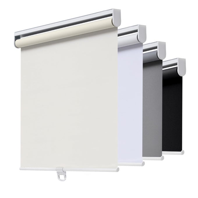 CORDLESS ROLLER SHADES BLACKOUT BLINDS FOR WINDOWS ROOM DARKENING ROLLED UP SHADES WITH SPRING SYSTEM UV PROTECTION WINDOW SHADES DOOR BLINDS FOR HOME AND OFFICE 31 W X 72 H IVORY