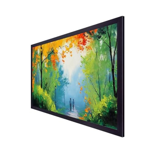 DEKORSTATION Relaxing Big Panoramic Nature Floating Framed Canvas Wall Painting for Living Room Bedroom Drawing Room Hall Office Decoration (24 Inch L x 12 Inch H) - Image 3