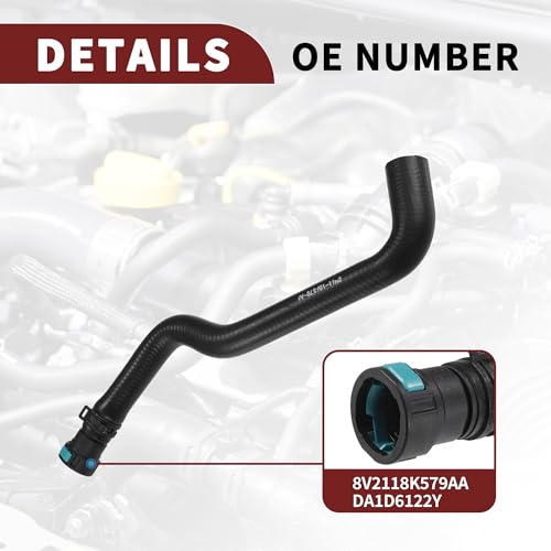 TUCKBOLD Engine Heater Hose Assembly for Ford Fiesta 2008-2023 High Sealing No.8V2118K579AA | HVAC Heater Water Hose for Ford B-Max 2012-2023 1 Pcs - Image 5
