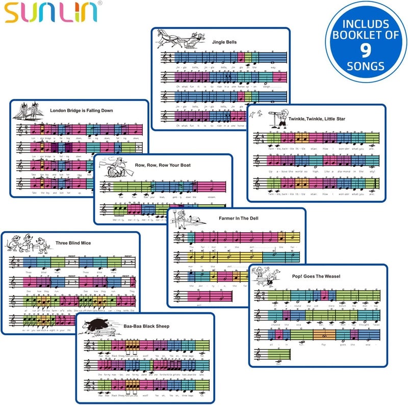 SUNLIN 6ft. Piano Mat, Floor Keyboard Playmat: 24 Keys, 10 Demos, 8 Instrument Sounds, Record & Playback, Giant Interactive Musical Toys Gifts for Boys & Girls Age 3 4 5 6 7 8 9 Years Old - Image 5