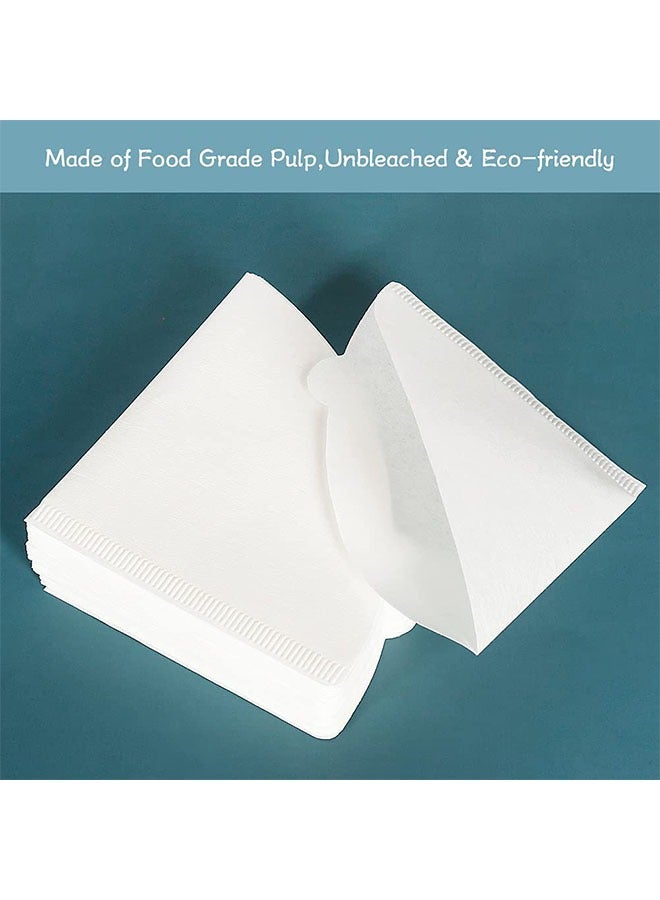 100-Piece Disposable Cone Coffee Filters Paper with Hanging Ear Design, for Pour Over Coffee Dripper and Coffee Maker (White)  - Image 3
