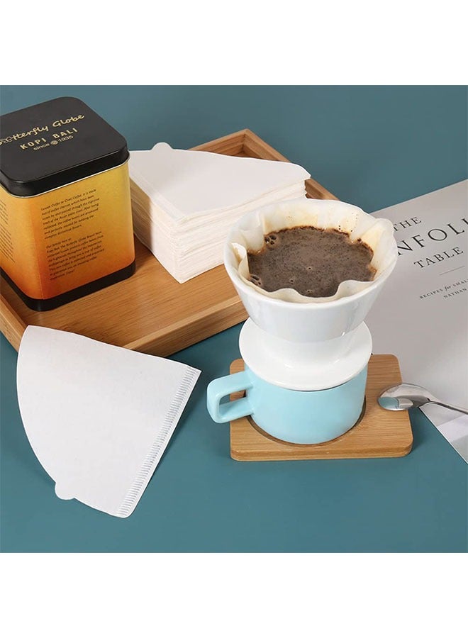 100-Piece Disposable Cone Coffee Filters Paper with Hanging Ear Design, for Pour Over Coffee Dripper and Coffee Maker (White)  - Image 5