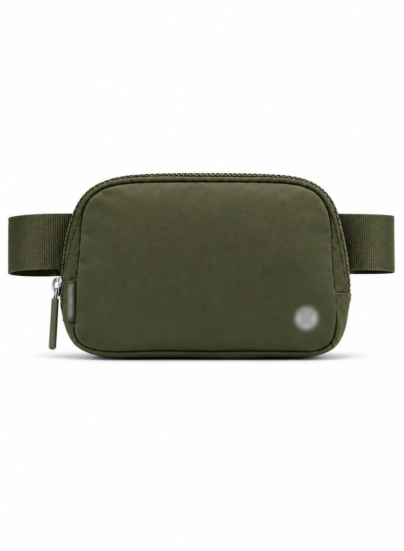 حقيبة Everywhere Belt Bag سعة 1 لتر – حقيبة كروس بودي وحزام خصر من النايلون المقاوم للماء مع جيوب خارجية وداخلية بسحاب وحزام قابل للتعديل – أخضر زيتوني - Image 1