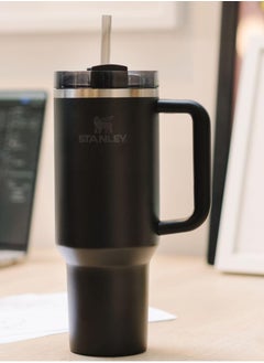 Stanley 40 oz Stainless Steel Vacuum Insulated Cup with Lid and Straw for Water, Iced Tea or Coffee, Smoothies, Cream (Black)  - Image 4