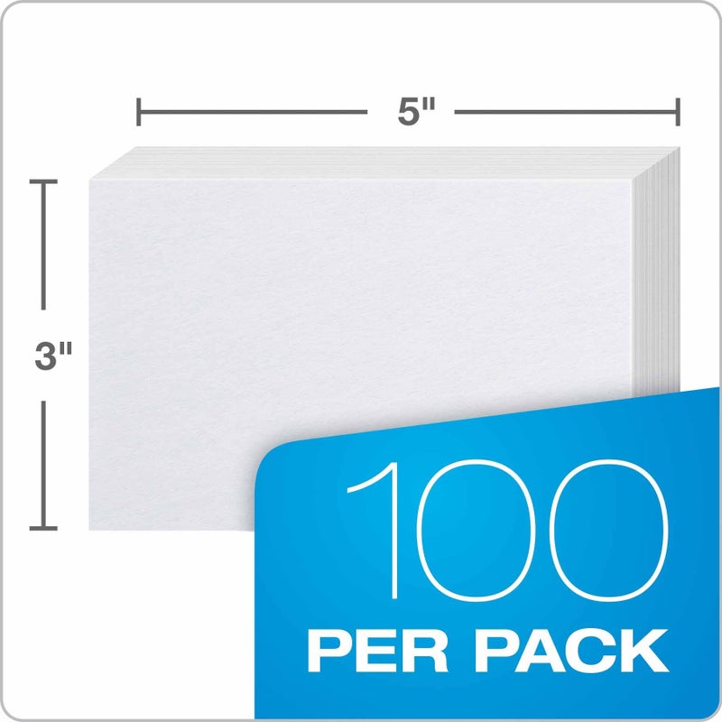 Oxford 30 (1000 PK) Blank Index Cards, 3" x 5", White, 1,000 Cards (10 Packs of 100) (30) - Image 3