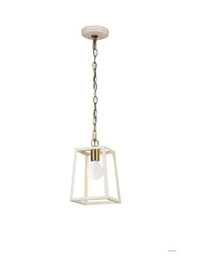 A F N Lighting A F N LIGHTINGS White and Gold Mini Pendant Light, Square Hanging Ceiling Lamp, Elegant Indoor Lighting, Vintage Style Pendant, Classic Dining Room Light, Bedroom Hanging Fixture  - Image 1