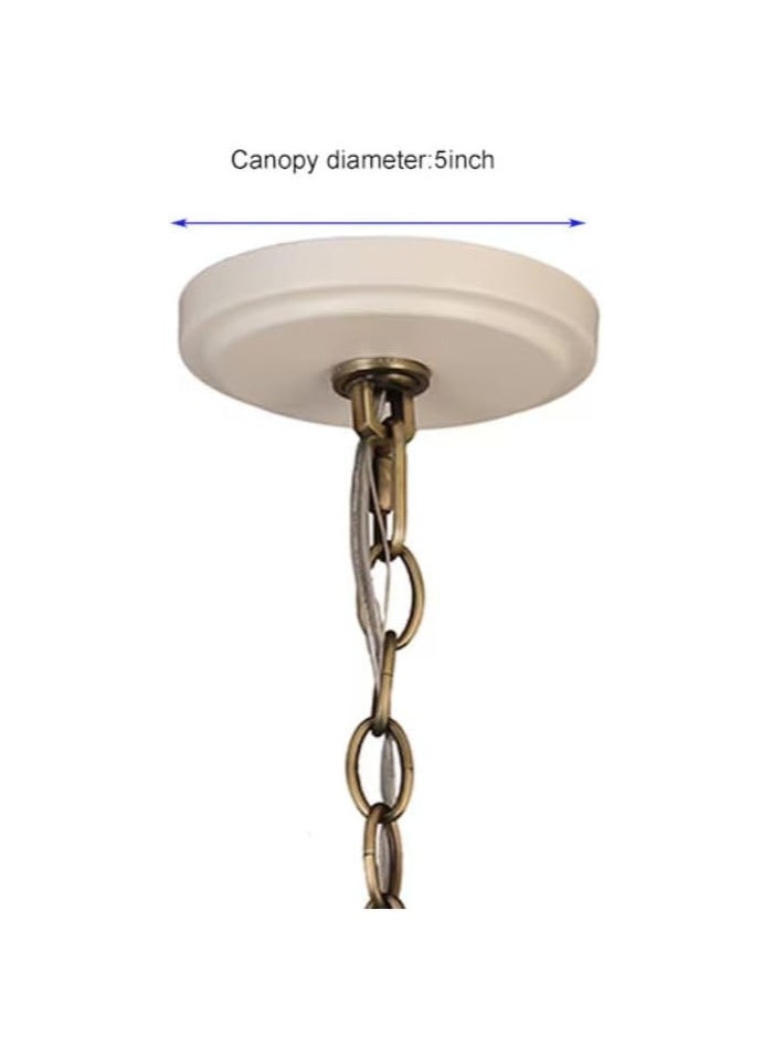 A F N Lighting A F N LIGHTINGS White and Gold Mini Pendant Light, Square Hanging Ceiling Lamp, Elegant Indoor Lighting, Vintage Style Pendant, Classic Dining Room Light, Bedroom Hanging Fixture  - Image 3