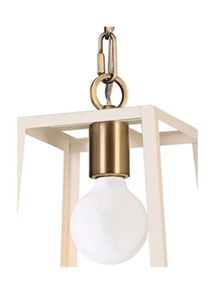 A F N Lighting A F N LIGHTINGS White and Gold Mini Pendant Light, Square Hanging Ceiling Lamp, Elegant Indoor Lighting, Vintage Style Pendant, Classic Dining Room Light, Bedroom Hanging Fixture  - Image 4