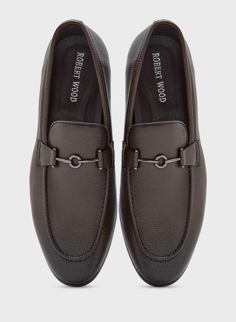 Robert Wood Trim Detail Formal Loafers
