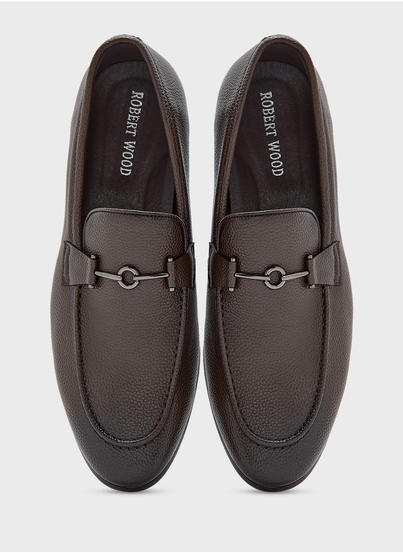 Robert Wood Trim Detail Formal Loafers  - Image 4