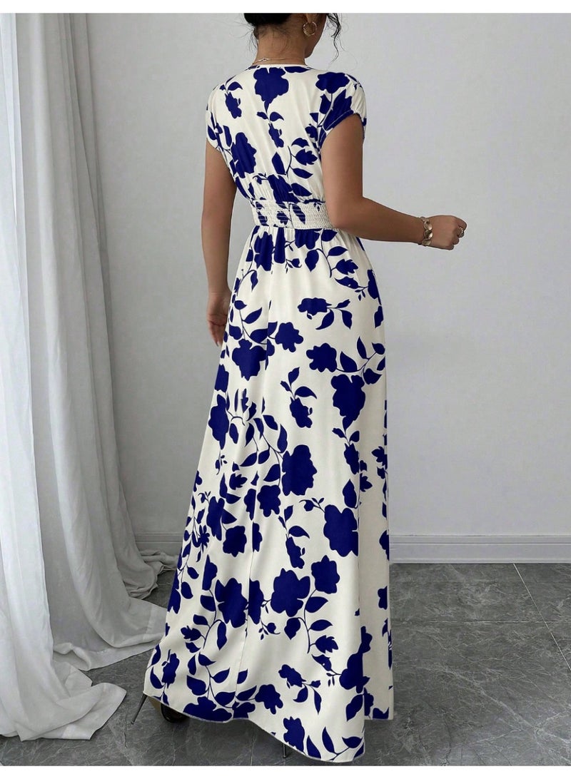 Shein Elegant Floral Print Dress, Suitable For Commute - Image 2