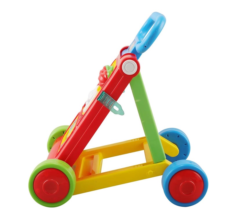 JoyRide Musical Folding Baby Activity Push Walker with Flipping Doors, Turning Gears, and Spinning Panels 4 Colors, Non-Toxic Plastic, Boys Girls 9-18 Months (red) - Image 3