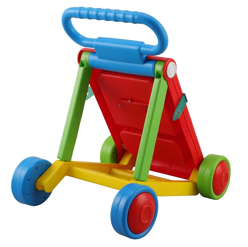 JoyRide Musical Folding Baby Activity Push Walker with Flipping Doors, Turning Gears, and Spinning Panels 4 Colors, Non-Toxic Plastic, Boys Girls 9-18 Months (red) - Image 4