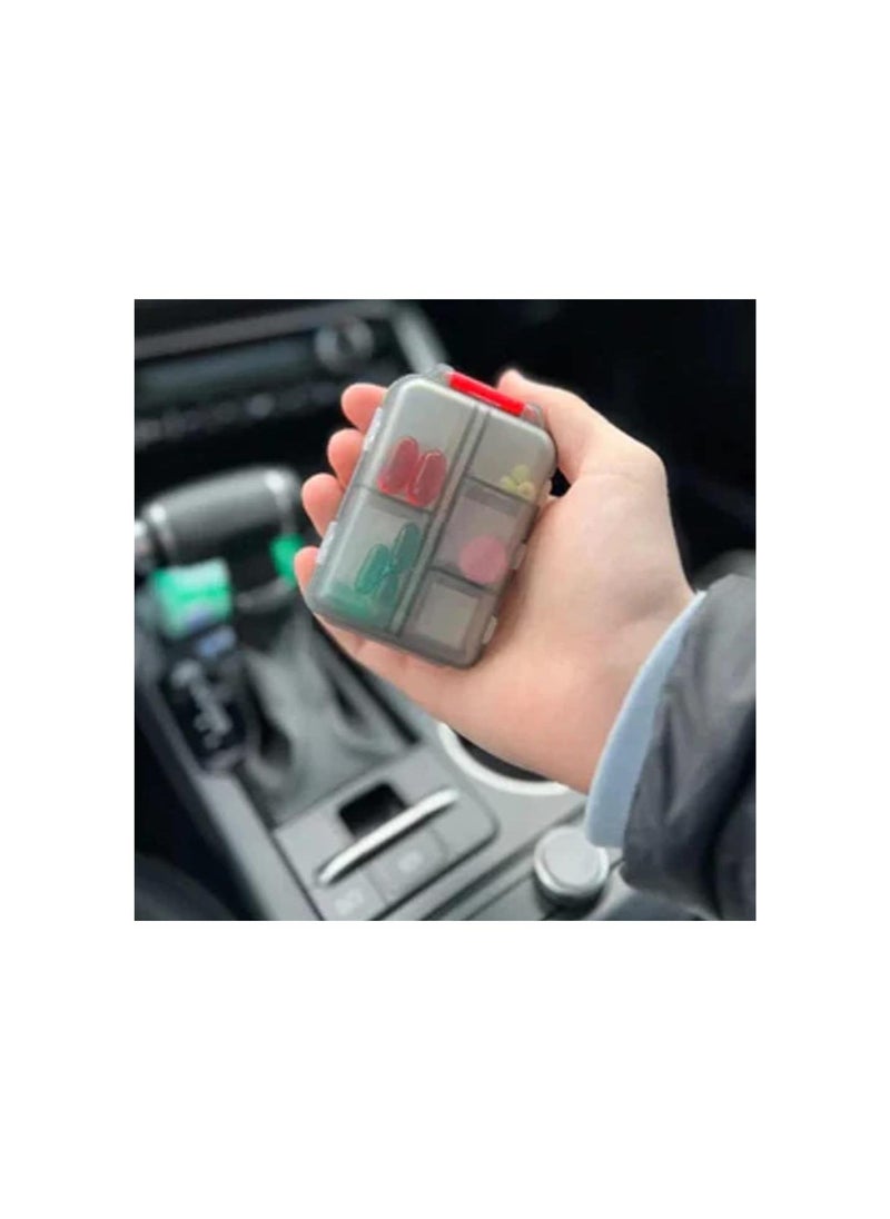 silvercnc - Homezo Pill Case, Homezo 10 Grids Pill Case, Portable Small Weekly Travel Pill Organizer, Portable Pocket Pill Box Pill Container (Blue) - Image 1