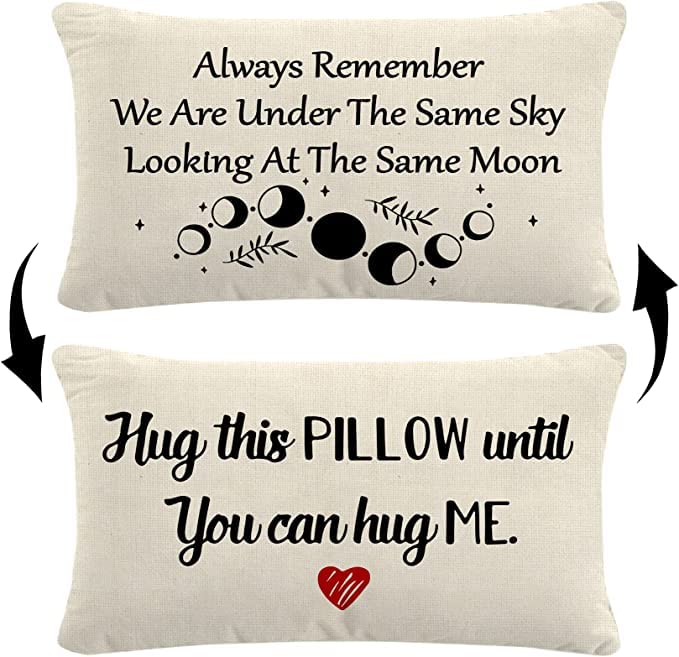 the purple tree The Purple Tree Long Distance Hug Pillow for Valentines Day Gift Pack of 1 12 x 20Inche Great Gift for Boyfriend Girlfriend Valentine Day Gift Best Gift for Couple  - Image 1
