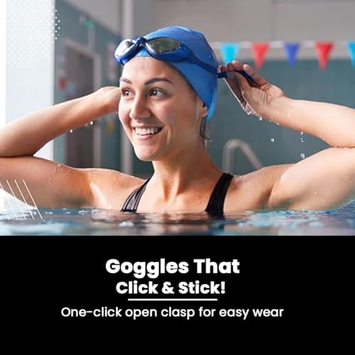 Rainbow Professional Swimming Goggles for Men & Women | Anti-Fog & UV Protected Swimming Glasses for Men & Women | Leak-Proof Goggle with Adjustable Straps & Nose Clip Blue – Pack of 1 - Image 5