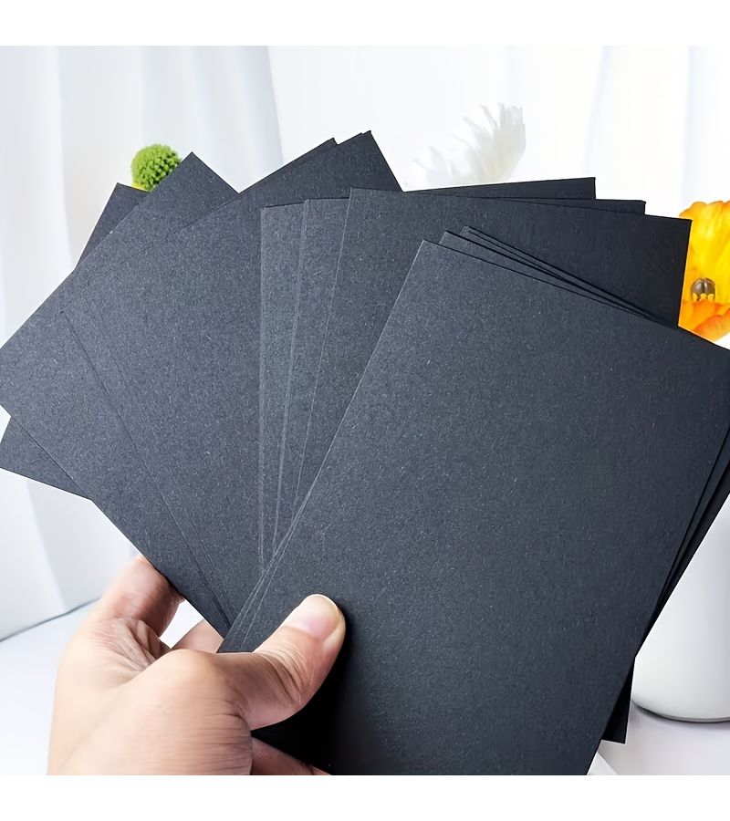 30 Blank Greeting Cards 3 Colors White Kraft Black Double Sided Craft Paper - Image 5