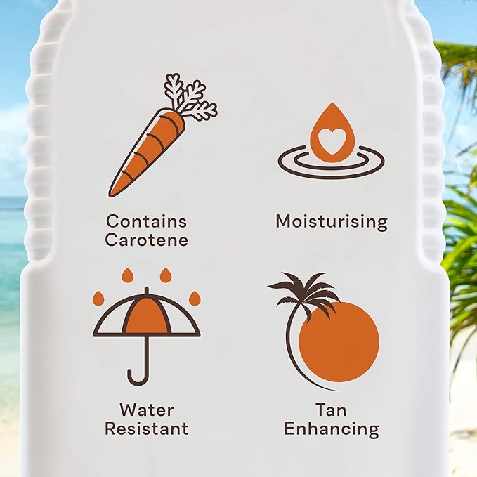 Malibu زبدة الجسم البرونزية السريعة من ماليبو مع واقي الشمس SPF 2 مع بيتا كاروتين برائحة جوز الهند الاستوائية المقاومة للماء 300 مل - Image 3