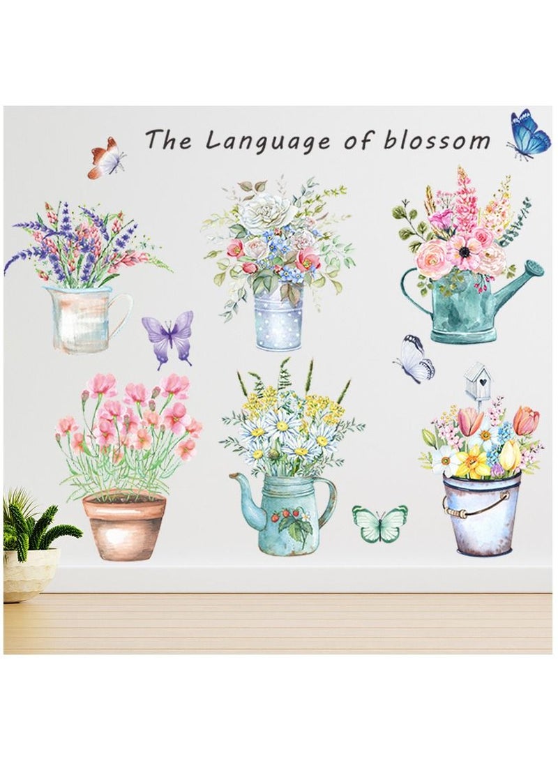 Bluejw Tropical Art Fresh Leaf Self-Adhesive Removable Wall Stickers Perfect For Bedroom Corner Skirting In Living Room - Image 1