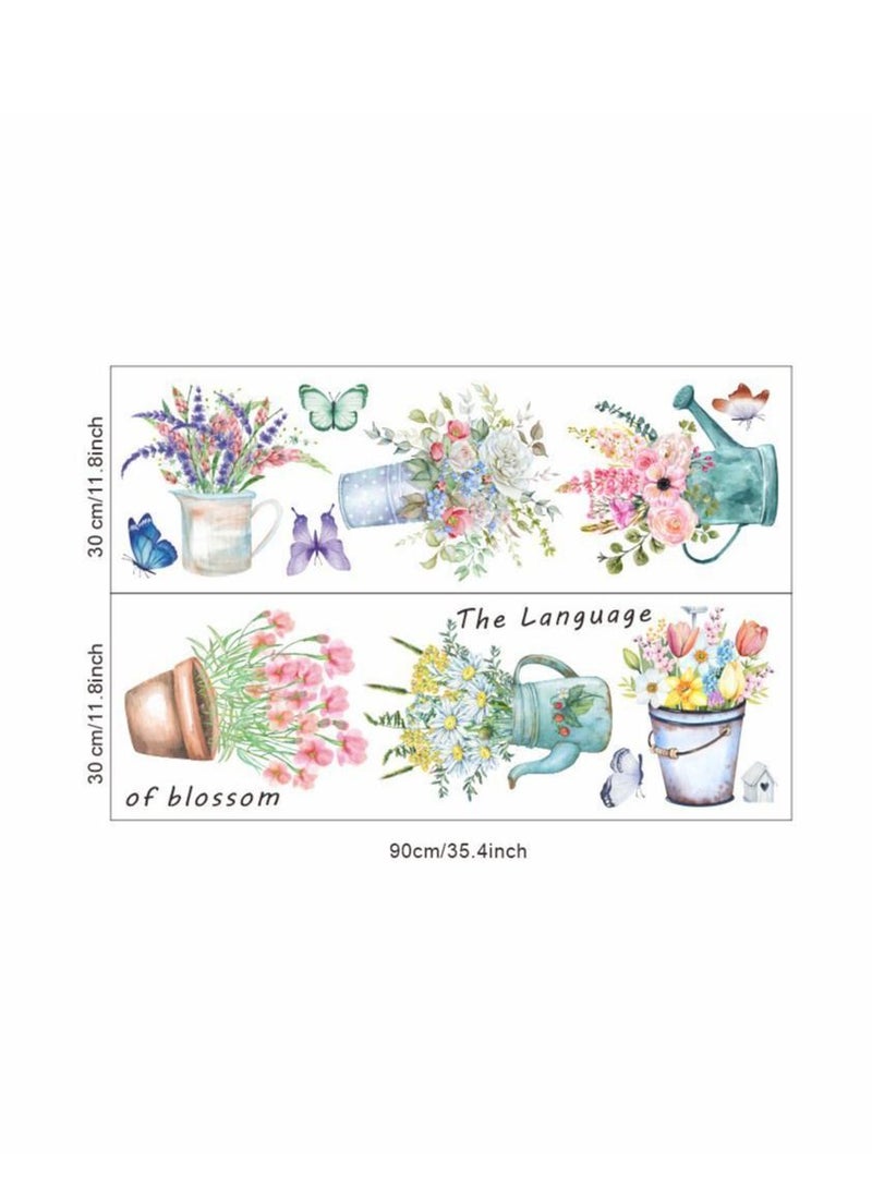 Bluejw Tropical Art Fresh Leaf Self-Adhesive Removable Wall Stickers Perfect For Bedroom Corner Skirting In Living Room - Image 3