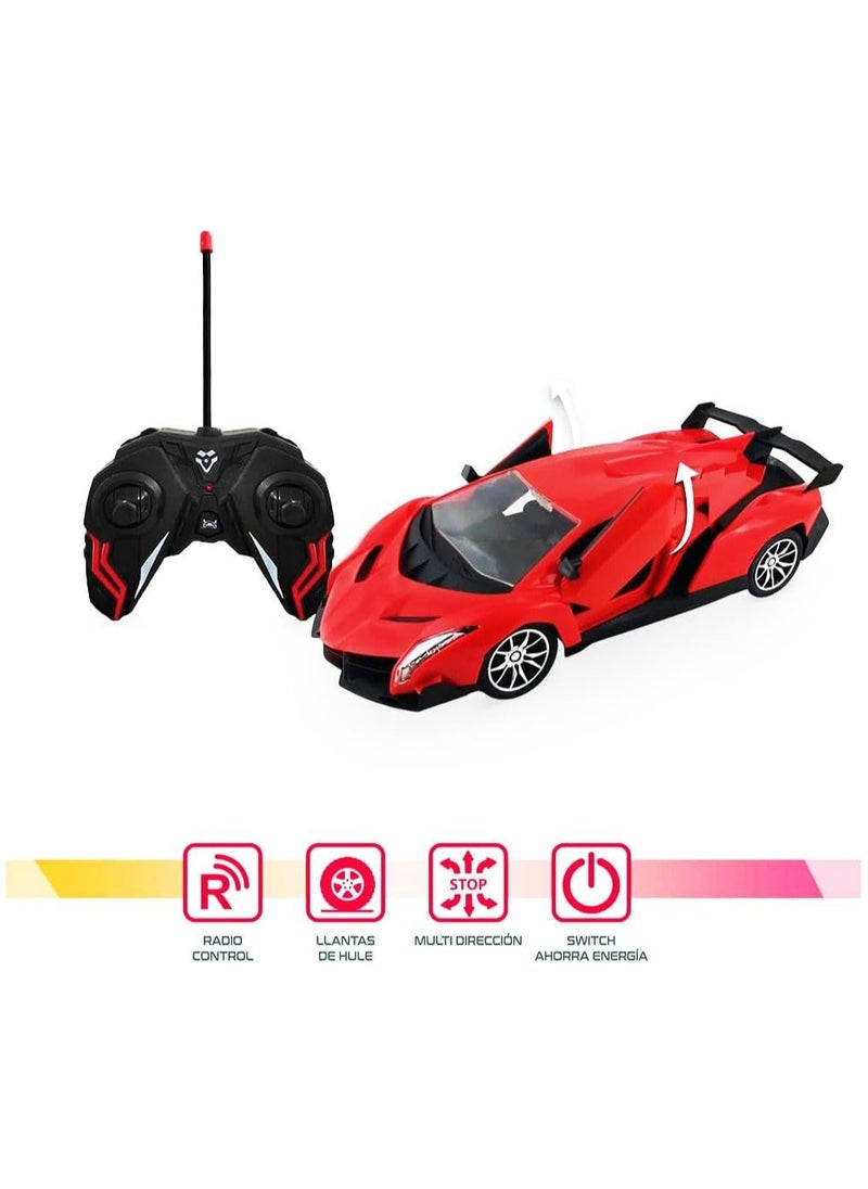 TOY GARDEN Luxurious Car Remote Control Sports Car RC 1:16 – High-Speed Racing, LED Lights, Door Open, right turn, left turn, 2.4GHz Radio Control, Durable Design  - Image 5