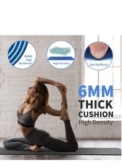 Plan A 5mm Thick Non-Slip Rubber Mat Ideal for Home Workouts and Gyms, Eco-Friendly EVA Yoga Mat for Yoga, Pilates, Fitness with Carrying Strap  - Image 2