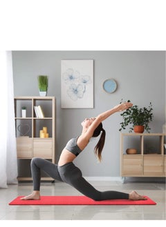 Plan A 5mm Thick Non-Slip Rubber Mat Ideal for Home Workouts and Gyms, Eco-Friendly EVA Yoga Mat for Yoga, Pilates, Fitness with Carrying Strap  - Image 3