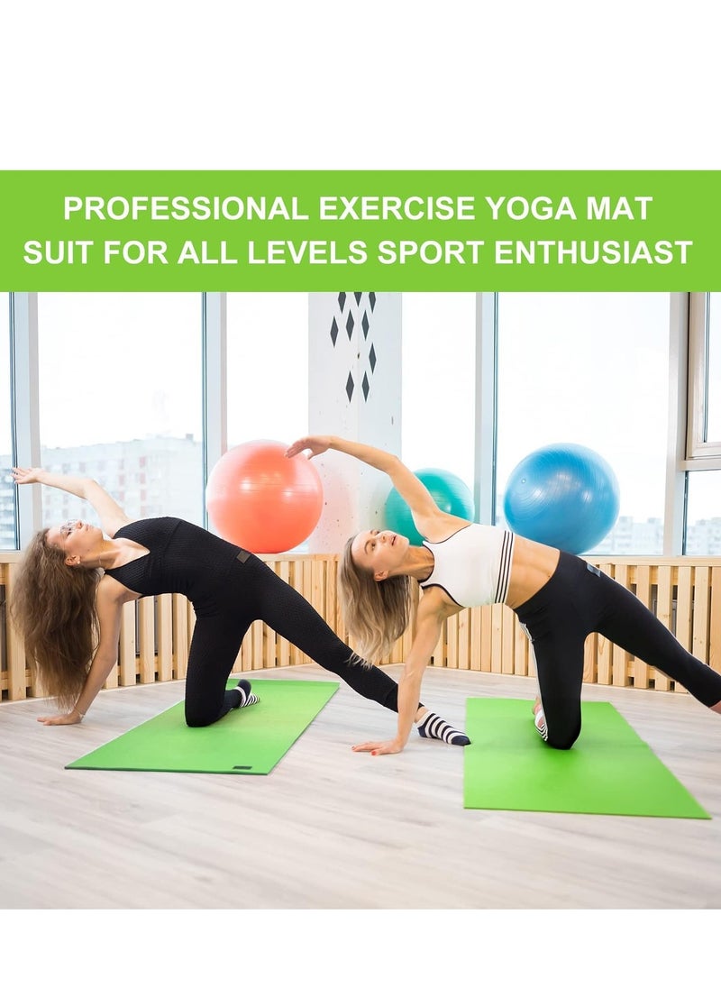 Plan A 5mm Thick Non-Slip Rubber Mat Ideal for Home Workouts and Gyms, Eco-Friendly EVA Yoga Mat for Yoga, Pilates, Fitness with Carrying Strap  - Image 5