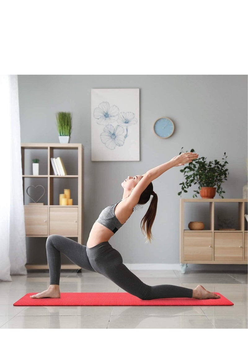 بلان A سجادة مطاطية مضادة للانزلاق بسُمك 5 ملم، مثالية للتمارين المنزلية وصالات الرياضة. مصنوعة من EVA صديق للبيئة، مناسبة لليوغا، البيلاتيس، واللياقة البدنية، وتأتي بحزام حمل - Image 2